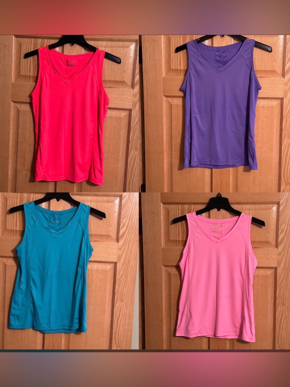 tek gear Women's V-Neck Performance Tank - Hot Pink, Purple, Teal, Light Pink